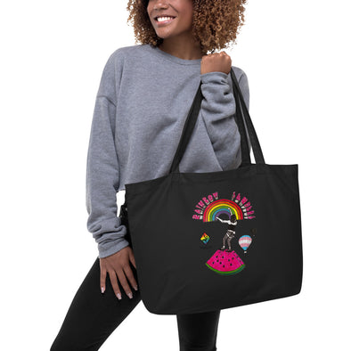 Fundraising LGBTQ+ Large organic tote bag