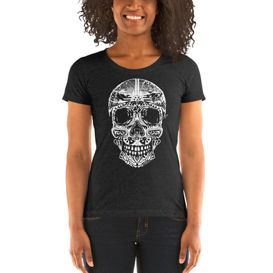 Stone Age Women's Sugar Skull Shirt - Print on Demand