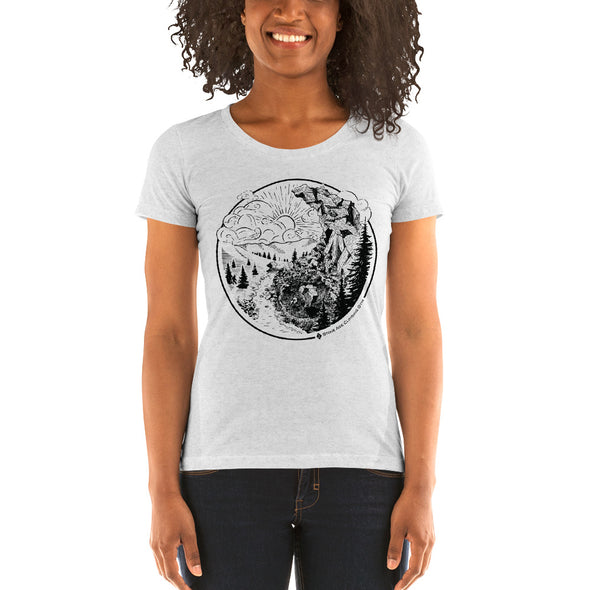 Stone Age Women's Yin Yang T-shirt - Print on Demand